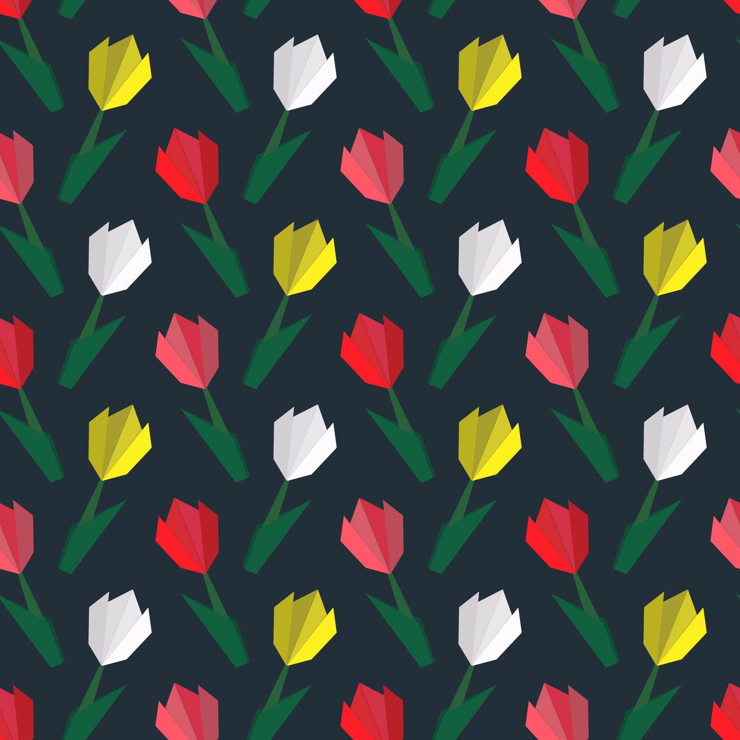 Origami Tulip Garden  - Men's Golf Polo